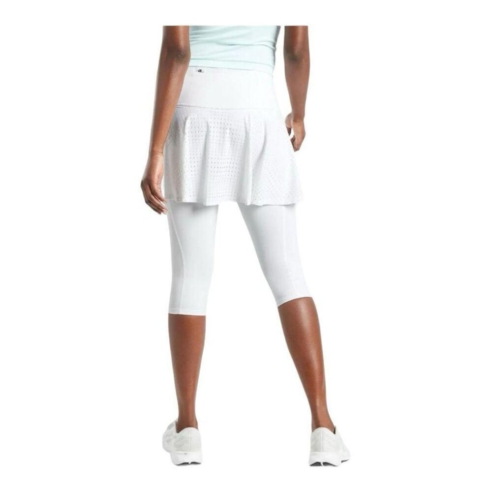 Athleta A Game 2 in 1 Crop Leggings White Size XL